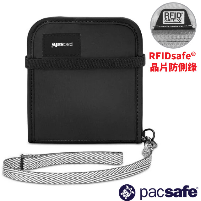 【澳洲 Pacsafe】RFIDsafe V100 晶片防側錄錢夾.錢包.皮夾.短夾/10556100 黑✿30E010